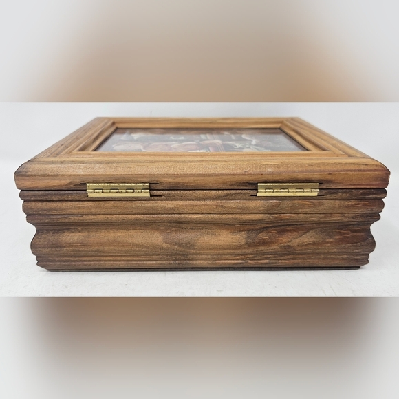 Mischief By Janet Kruskamp Print 3 Cats Handmade Solid Wood Hinged Jewelry Box - Picture 4 of 12